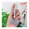 oly-204455432f06dd91a5e044386d41fb9a Wholesale creative high-grade rhinestone heart car keychain Japanese and Korean ladies accessories diamond rope bag pendant