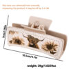 oly-204491c1f6b117ad3764eb4dcf03bc98 Wholesale Fashionable leather PU yak Chrysanthemum White leather square hairpin simple all-match shark grip high Skull top