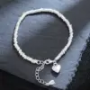 Wholesale Jewelry Simple Style Heart Shape Copper Handmade Chain Bracelets Necklace