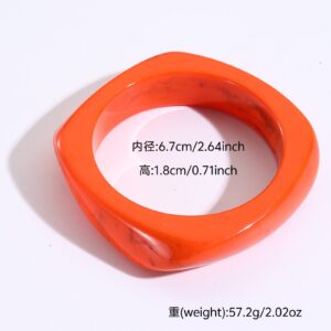 40# bracelet-orange-square-wide side