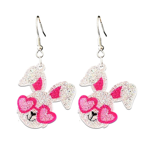 oly-206252fd1553c2934a333cefeadb3de3 Wholesale Supply Resurrection Acrylic Shiny Element Earrings Rabbit Mushroom Moon Happy Easter Earrings