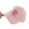 oly-20656805fb7c65352cdab7811ba547c7 Wholesale Letter Embroidered Pink Baseball Cap Women's All-match Wide Brim Soft Top Cap Big Head Wai Face Small Hat