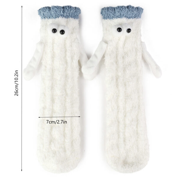 oly-206c997faad6e714b4b4bd53db4c359a Wholesale warm coral fleece socks hand-in-hand couple socks eye mid-calf length socks Valentine's Day gift socks