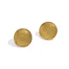 Wholesale 18K Gold Plated Stainless Steel Geometric Floral Pattern Earrings Casual Cute Simple Design For Dating Selfie Holiday Shopping