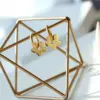 Wholesale PVD Coated Real Gold Plated Flower Titanium Steel Retro Waterproof Non Tarnish Earrings