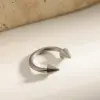 Wholesale Titanium Alloy Gold Plated Vacuum Electroplating (In Furnace) Gold Steel Color Geometric Handmade Unisex Piercing Lip Stud