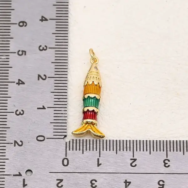 Wholesale 1 Pc/Package Copper 18K Gold Plated White Gold Plated Jellyfish American Flag Fish Pendant DIY Jewelry Accessories