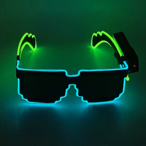 Transparent blue frame + fluorescent green bracket