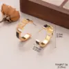 Wholesale Hypoallergenic Letter Stud Earrings For Women In Copper With KC Golden UV Plating And Zircon Inlay