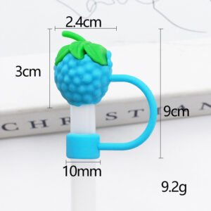 Silicone blueberry 10mm / Bagged without straw