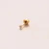 Wholesale 1 Piece 316L Stainless Steel Zircon Ear Cartilage Rings & Studs Geometric Round Waterproof Non Tarnish Surgical Steel Unisex