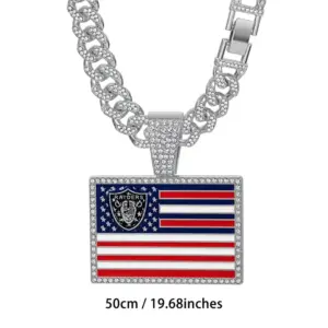 Silver with 50cm Cuban Link Chain