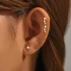 Wholesale Titanium Alloy Cross Stud Earrings Insert Piercing Bone Stud Earrings Zirconia Earrings Unisex Heart Pattern Electroplated Design
