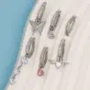 Wholesale 1 Piece 316 Stainless Steel Alloy Resin Rhinestones Glass Belly Rings Heart Shape Wings Butterfly White Gold Plated Unisex