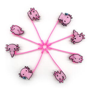 oly-212463190886b23853050f496beb5e3a Wholesale Animal Salamander Series Straw Sleeve Straw Cap Silicone Dust Plug Cute Anime Party Straw Decorations