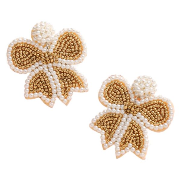oly-2136d94c90def539f19ce99f7eb9d950 Wholesale Bow Earrings Best-Selling Rice Bead Earrings Sweet and Cute Creative Personalized Butterfly Earrings