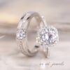 oly-21407da9d27dac2ad7169ff153276ad9 Wholesale Couple ring open diamond ring wedding ring simulation wedding ring men's and women's silver plated ring Women's wholesale jewelry