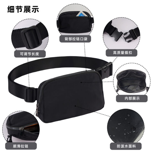 Wholesale Waist Bag Nylon Waterproof Chest Bag Outdoor Sports Running Mobile Phone Bag Versatile Crossbody for Men and Women