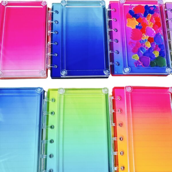 Wholesale Color gradient shake acrylic notebook TK explosions exquisite loose-leaf diy shake A7A5
