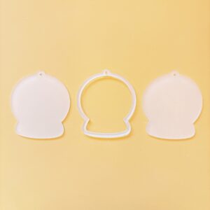 Transparent crystal ball 7cm - homemade shaker (1 set is 3 pieces without glue)