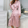 oly-21676cd203dd6ea3cd92675d43bd6822 Wholesale Selling Long Bathrobe Nightgown Long Sleeve Spring and Summer Women's Sexy Pajamas Pajamas Home Clothes