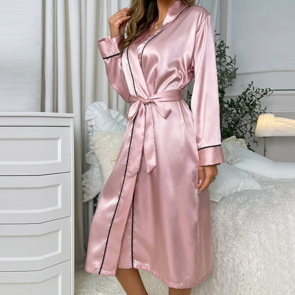 oly-21676cd203dd6ea3cd92675d43bd6822 Wholesale Selling Long Bathrobe Nightgown Long Sleeve Spring and Summer Women's Sexy Pajamas Pajamas Home Clothes