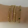 Wholesale PVD Coated Real Gold Plated 16K White Plating Geometric 304 Stainless Steel Casual Simple Style Waterproof Non Tarnish Bracelets