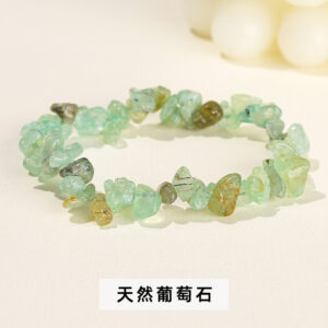 Natural Grape Stone Gravel Bracelet / 5-8mm