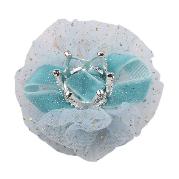 Wholesale Children's hair clip headdress wholesale cute girl princess mesh flower clip stereo Crown hairpin girl hair accessories