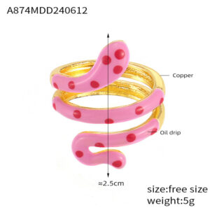 A874-Gold Toner Drop Ring / No. 7