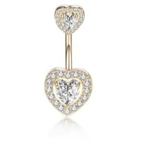 Double Love-Gold/1.3*1.1cm