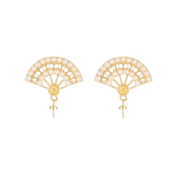 Wholesale Sector Stud Earrings For Women Featuring 925 Sterling Silver Posts With 14K Real Gold Plated Copper And Zircon Inlay