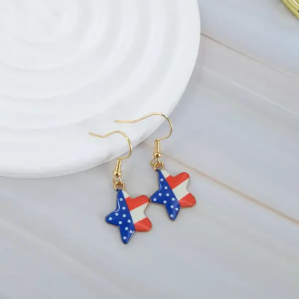 Wholesale 1 Pair Retro Constellation Fruit Heart Shape Patchwork Arylic Drop Earrings