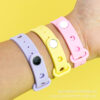 oly-220901ccaa51a94deb7f0a275ed62710 Wholesale silicone wrist band children's colorful creative fun star wish fashion diy decorative sports hole bracelet