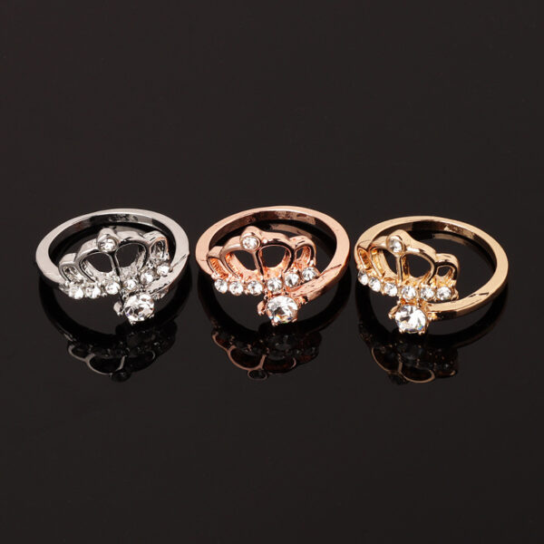 Wholesale ring style crown ring Women's index finger imitation silver jewelry accessories simple Japanese and Korean fashion ring