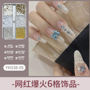 Round diamond + czech diamond + pearl + steel ball (yh338-05)