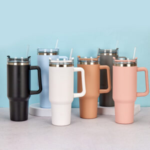 oly-222604a232fe0c1cc4102def42f39e82 Wholesale exclusive 40oz ice Cup 304 stainless steel double-layer vacuum spray plastic car Cup creative outdoor handle Cup
