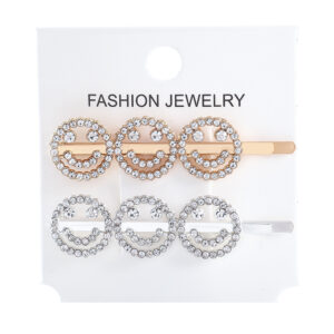 Silver diamond three smiley faces