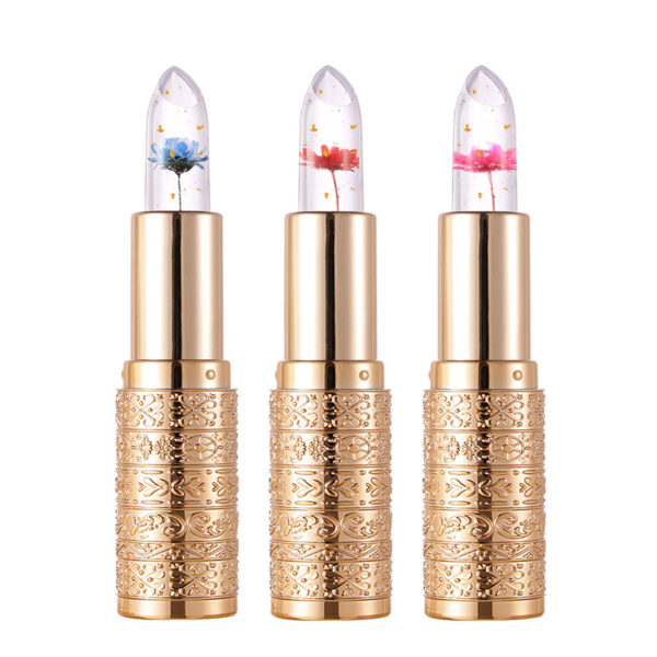 oly-224540eba04c029102d3ff9f684a9975 Wholesale Petal Jelly Color-changing Lipstick No-fading No-stick Cup Lip Balm No-fading Lipstick Makeup