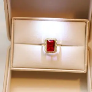 Ruby Square Ring