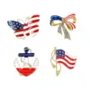 Wholesale American Flag Pin In Alloy With Enamel Craft, Perfect Flag Brooches For Independence Day