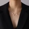Wholesale PVD Coated Real Gold Plated 18K Gold Star 304 Stainless Steel Fashion Waterproof Non Tarnish 304 Stainless Steel Necklace
