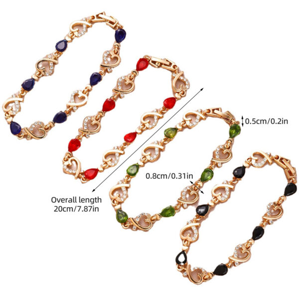 oly-2282e7c2f1208698ec1f90b9bb0675d1 Wholesale love bracelet hollow flower diamond lady jewelry heart-shaped Valentine's Day gift