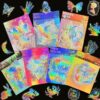 oly-228f5f2b958e37dfb25bb4d693eb7931 Wholesale Sell 100 transparent laser stickers PET creative diy retro laser hand account holographic stickers