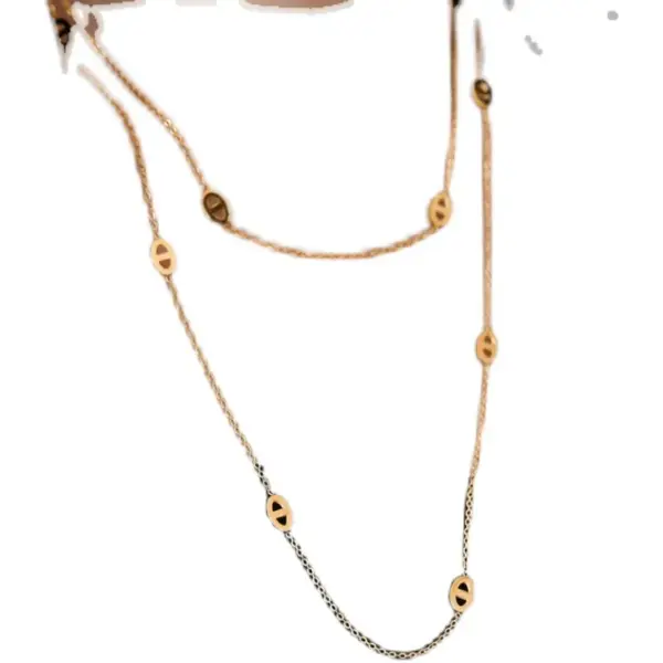 Wholesale Fashion Animal Titanium Steel Plating 18k Gold Plated Sweater Chain