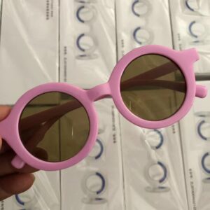 (Round) purple framed tea