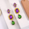 oly-22b57081af0dfc9c7fe45359db360d75 Wholesale carnival earrings classic three-color diamond earrings in style fashion personality