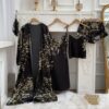 oly-22bc8e0e9f0de9e0b55bb2eda8bbc6f7 Wholesale Spring and Summer Home Clothes Four-piece Printed Style Pajamas Women's Nightgown Sling Long Sleeve Long Sexy Nightgown suit