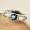 oly-22c67c0139ef562992cfa9107fb94296 Wholesale Bracelet Original Turkish Style Blue Eye Alloy Leather Bracelet Bracelet Multi-Layer Braided Trinket