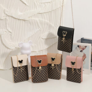 Wholesale Small retro crossbody bag with printed phone case